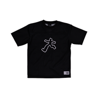 Black Running Man Mesh Tee