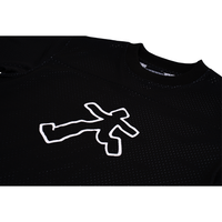 Black Running Man Mesh Tee