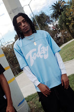 Baby Blue Today Mesh Tee