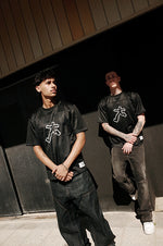 Black Running Man Mesh Tee