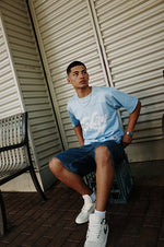 Baby Blue Today Mesh Tee