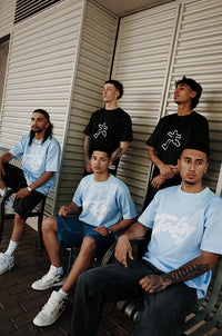 Baby Blue Today Mesh Tee